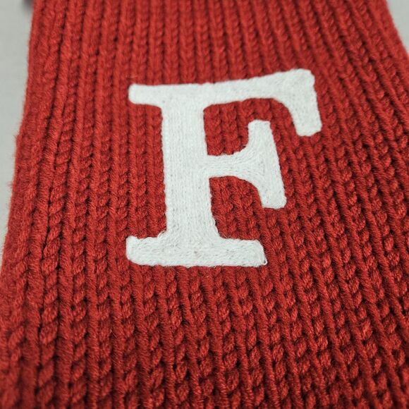 Wondershop Target Monogram Christmas Stocking Letter F Initial Red Holiday - Picture 3 of 6